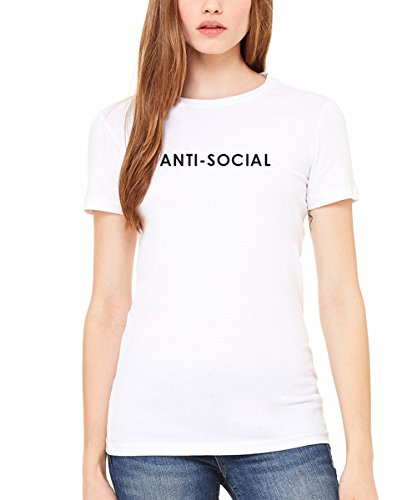 Trendy Apparel Shop Anti Social Printed Women Premium Slim Fit Cotton T-Shirt