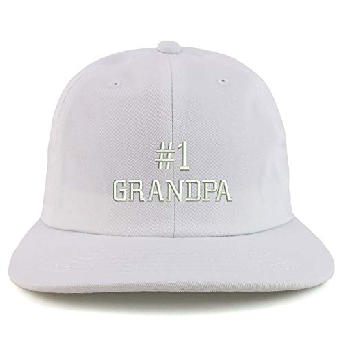 Trendy Apparel Shop Number 1 Grandpa Embroidered Low Profile Snapback Cap