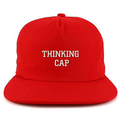 Trendy Apparel Shop Thinking Cap Unstructured Flatbill Snapback Cap