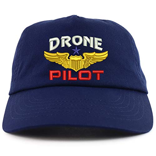 Trendy Apparel Shop Drone Operator Pilot Embroidered 5 Panel Unstructured Soft Crown Baseball Cap