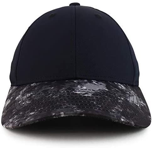 Trendy Apparel Shop Moisture Wicking Baseball Cap with Mineral Freeze Print Bill