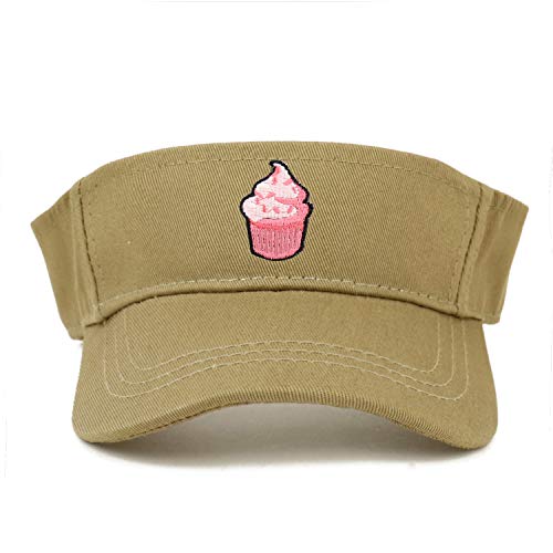 Trendy Apparel Shop Cupcake Patch Cotton Infant Summer Visor Cap