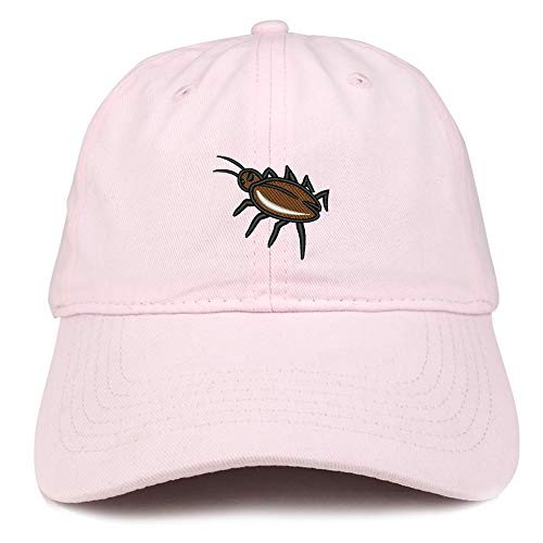 Trendy Apparel Shop Cockroach Embroidered Soft Crown 100% Brushed Cotton Cap