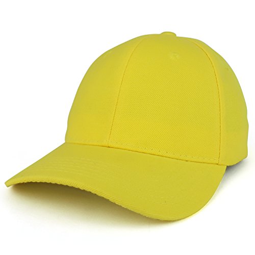 Trendy Apparel Shop Plain Structured Crown Adjustable Baseball Cap