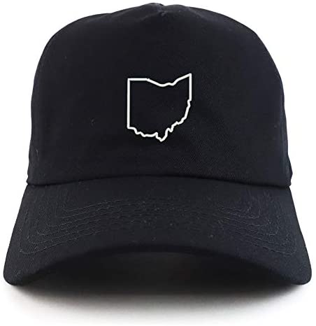 Trendy Apparel Shop Ohio State Outline Unstructured 5 Panel Dad Baseball Cap