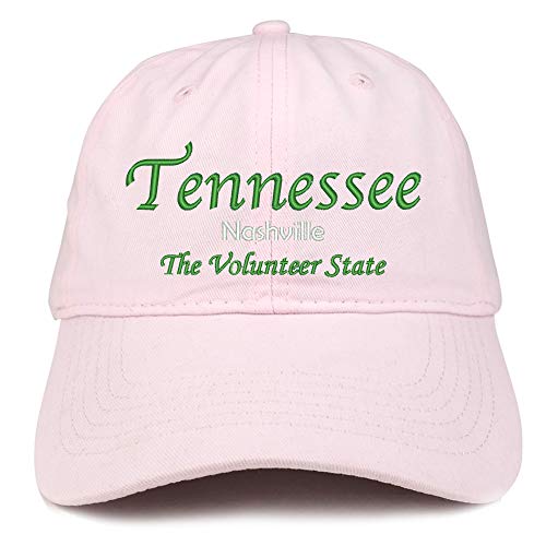 Trendy Apparel Shop Tennessee Nashville Embroidered Soft Crown 100% Brushed Cotton Cap