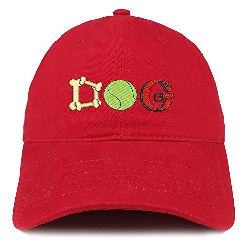 Trendy Apparel Shop Dog Embroidered Brushed Cotton Cap