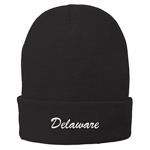 Trendy Apparel Shop Delaware Embroidered Winter Folded Long Beanie