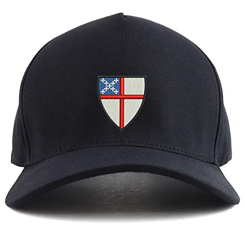 Trendy Apparel Shop Episcopal Shield Embroidered Oversized 5 Panel XXL Baseball Cap