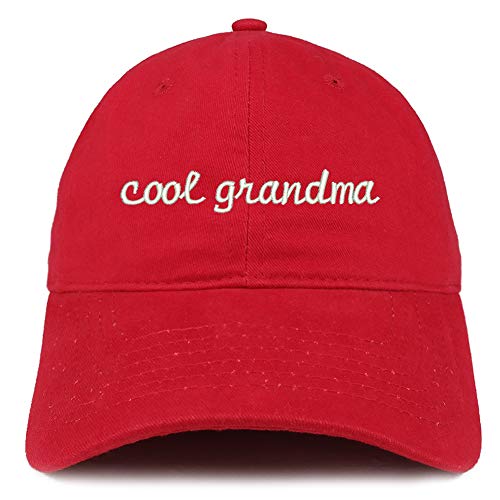 Trendy Apparel Shop Cool Grandma Embroidered Soft Crown 100% Brushed Cotton Cap