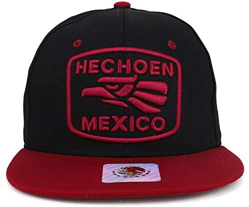 Trendy Apparel Shop Hecho en Mexico Eagle Square Embroidered Snapback Cap