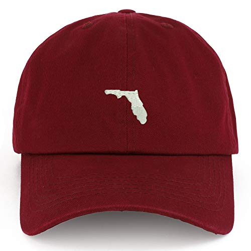 Trendy Apparel Shop XXL Florida State Embroidered Unstructured Cotton Cap