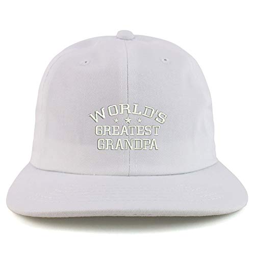Trendy Apparel Shop World's Greatest Grandpa Low Profile Cotton Snapback Cap