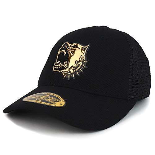 Trendy Apparel Shop High Frequency Pitbull Patch Stretch Fitted Trucker Mesh Cap
