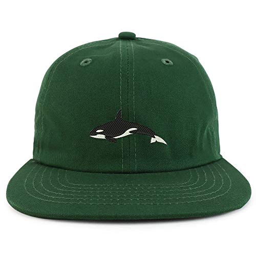 Trendy Apparel Shop Orca Killer Whale Embroidered Low Profile Snapback Cap