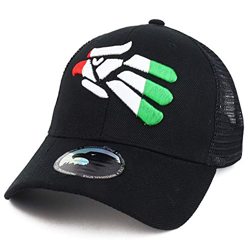 Trendy Apparel Shop Hecho En Mexico Eagle Embroidered Trucker Mesh Baseball Cap