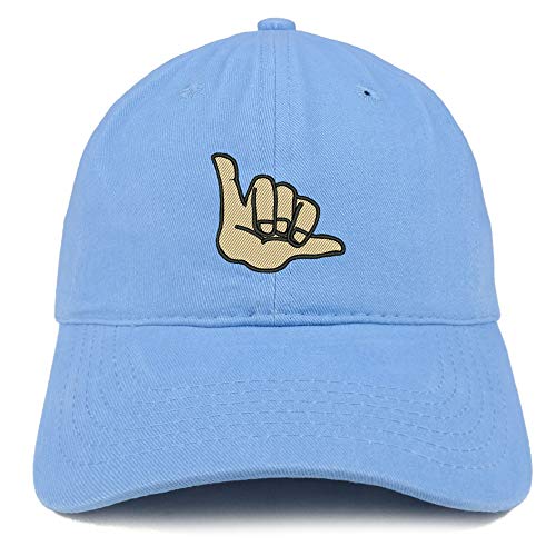 Trendy Apparel Shop Hang Loose Embroidered Soft Crown 100% Brushed Cotton Cap