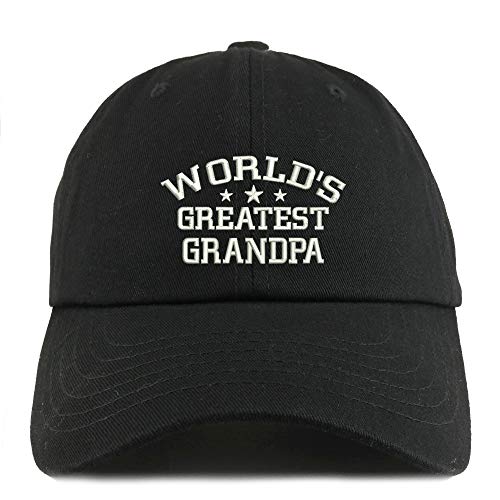 Trendy Apparel Shop World's Greatest Grandpa Solid Adjustable Unstructured Hat
