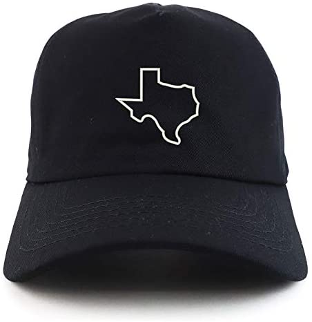 Trendy Apparel Shop Texas State Outline Unstructured 5 Panel Dad Baseball Cap