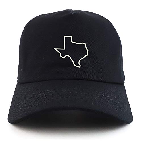 Trendy Apparel Shop Texas State Outline Unstructured 5 Panel Dad Baseball Cap