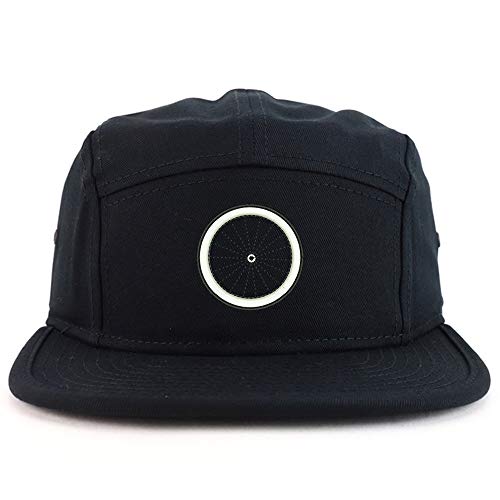Trendy Apparel Shop Bicycle Wheel Embroidered 5 Panel Racer Baseball Cap