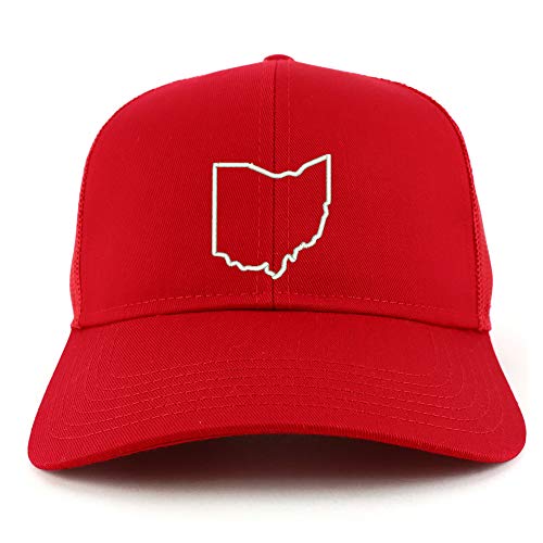 Trendy Apparel Shop Ohio State Outline Structured High Profile Trucker Cap