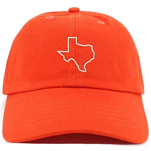 Trendy Apparel Shop Youth Sized Texas State Outline Embroidered Adjustable Unstructured Baseball Cap
