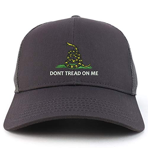 Trendy Apparel Shop Don't Tread on Me Embroidered Mesh Back Baseball Cap