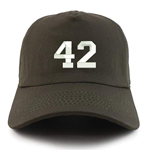 Trendy Apparel Shop Number 42 Collegiate Varsity Unstructured 5 Panel Ball Cap