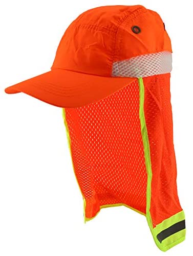 Trendy Apparel Shop High Visibility Safety Ball Cap with Mesh Reflective Flap