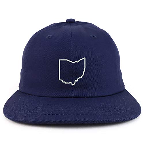 Trendy Apparel Shop Ohio State Outline Embroidered Low Profile Snapback Cap