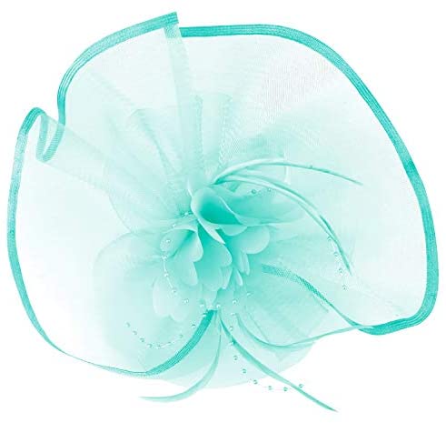Trendy Apparel Shop Mesh Beaded Flower Crown Fascinator Headband