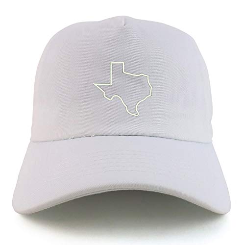 Trendy Apparel Shop Texas State Outline Unstructured 5 Panel Dad Baseball Cap