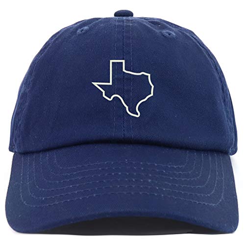 Trendy Apparel Shop Youth Sized Texas State Outline Embroidered Adjustable Unstructured Baseball Cap