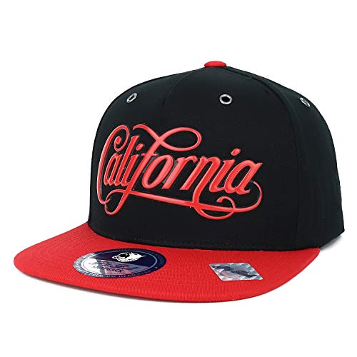 Trendy Apparel Shop California Script High Frequency Letter 5 Panel Snapback Cap
