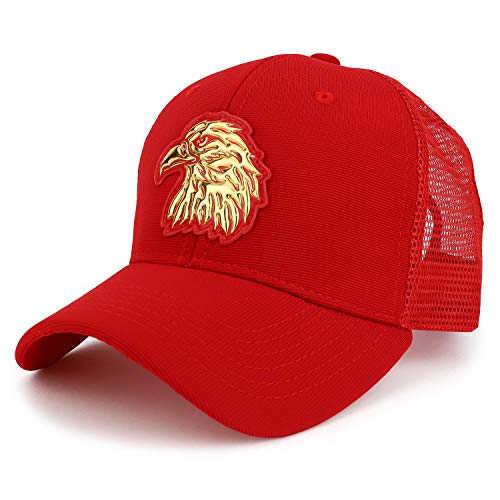 Trendy Apparel Shop High Frequency Eagle Head Structured Trucker Mesh Back Cap