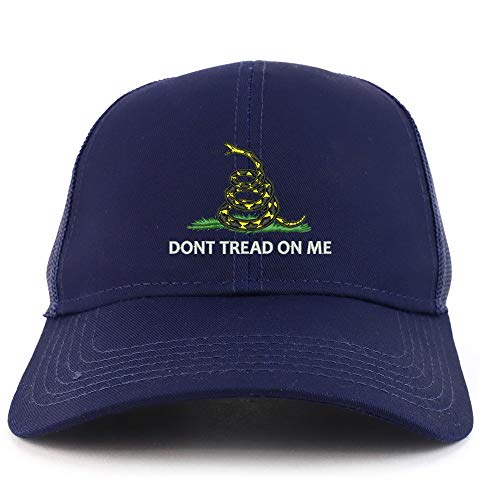 Trendy Apparel Shop Don't Tread on Me Embroidered Mesh Back Baseball Cap