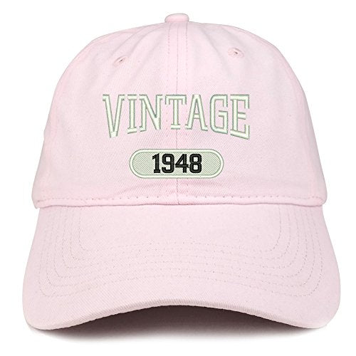 Trendy Apparel Shop Vintage 1948 Embroidered 73rd Birthday Relaxed Fitting Cotton Cap