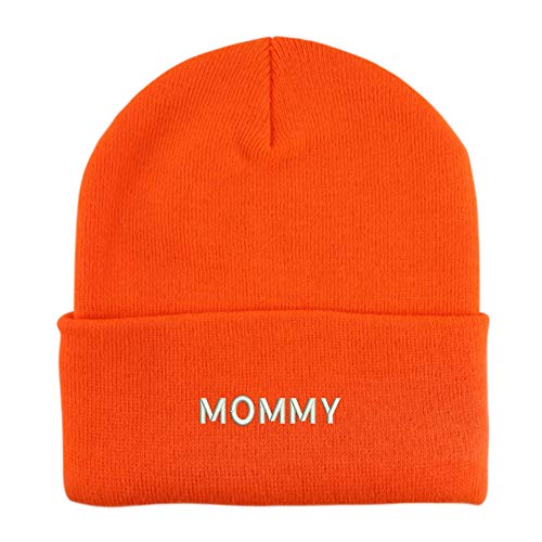 Trendy Apparel Shop Mommy Embroidered Winter Long Cuff Beanie