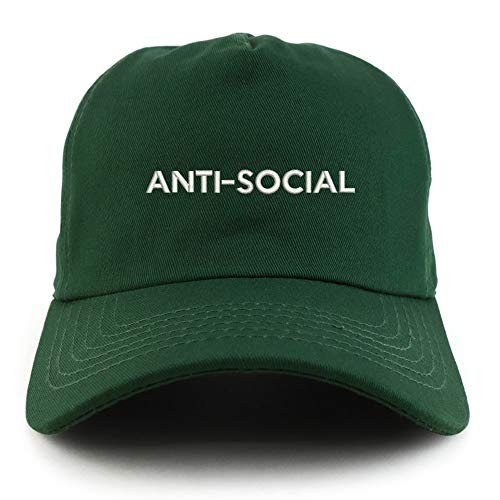 Trendy Apparel Shop Anti Social Cotton Unstructured 5 Panel Dad Baseball Cap
