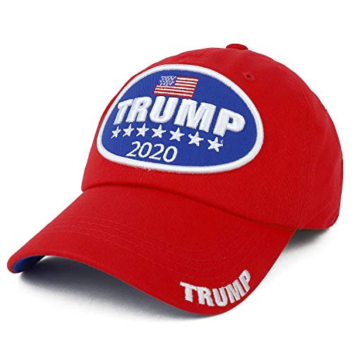 Trendy Apparel Shop Trump 2020 USA Flag Election Campaign Embroidered Dad Hat