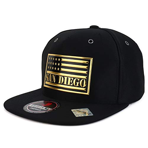 Trendy Apparel Shop High Frequency San Diego USA Flag Scuba Snapback Cap