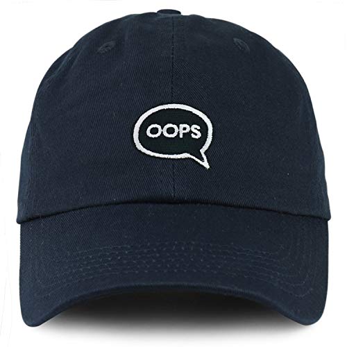 Trendy Apparel Shop Oops Patch Youth Small Fit Unstructured Cotton Baseball Cap