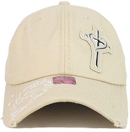 Trendy Apparel Shop Cross High Frequency Patch God is Love Women's Baseball Cap