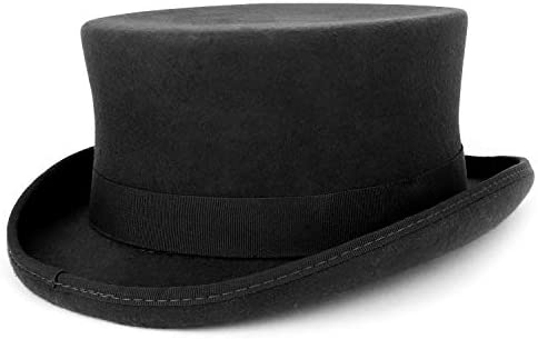 Trendy Apparel Shop Men's Short Crown Wool Felt Top Hat