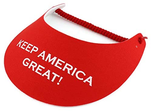 Trendy Apparel Shop Made in USA Keep America Great String Elastic Foam Visors