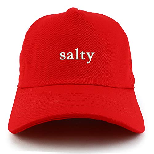 Trendy Apparel Shop Salty Embroidered Cotton Unstructured 5 Panel Baseball Cap