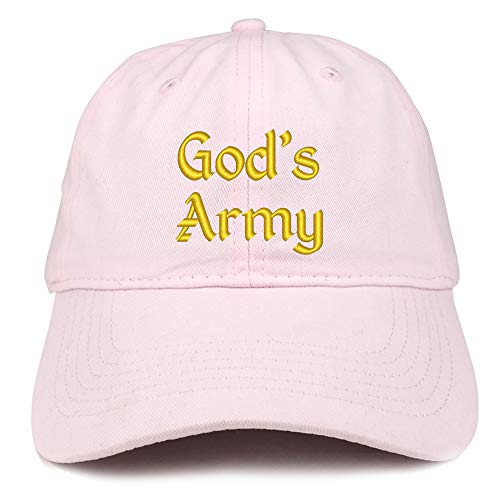 Trendy Apparel Shop God's Army Embroidered Soft Crown 100% Brushed Cotton Cap