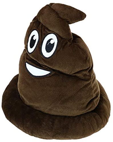 Trendy Apparel Shop Poop Emoticon Soft Plush Party Costume Gag Hat - Brown