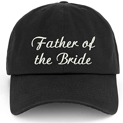 Trendy Apparel Shop XXL Father of The Bride Embroidered Unstructured Cotton Cap